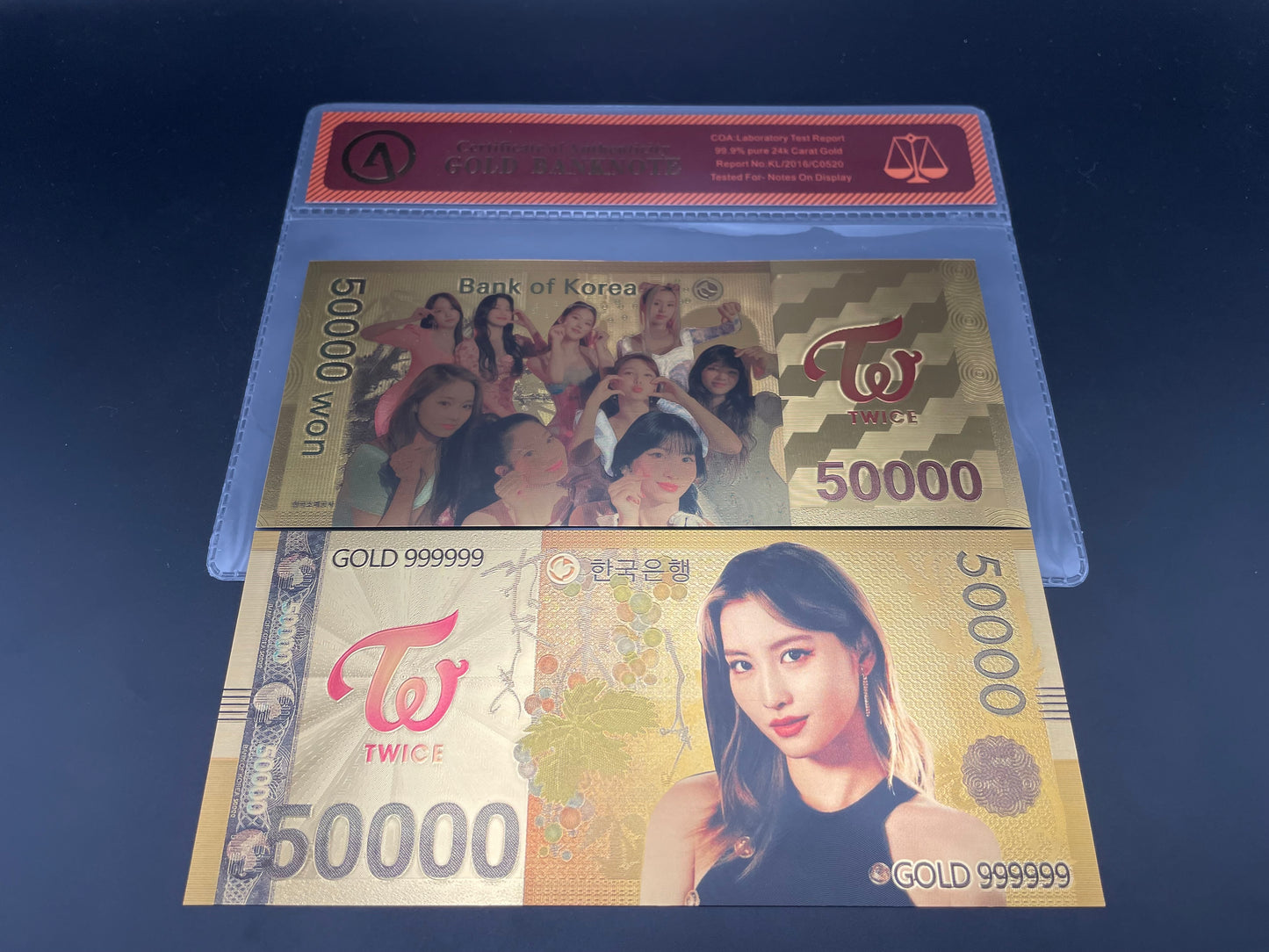TWICE: 24k South Korean Won Gold Note