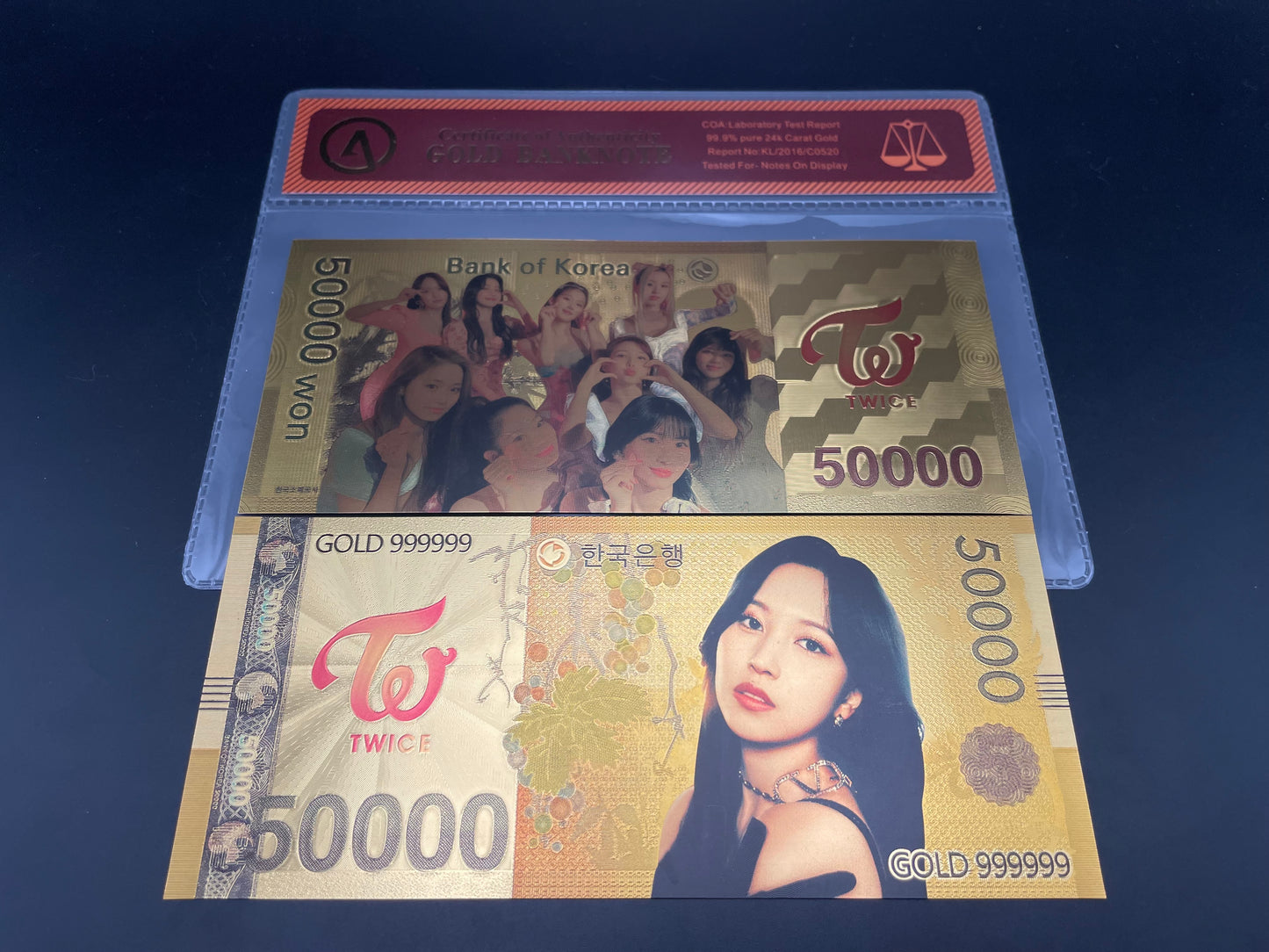 TWICE: 24k South Korean Won Gold Note