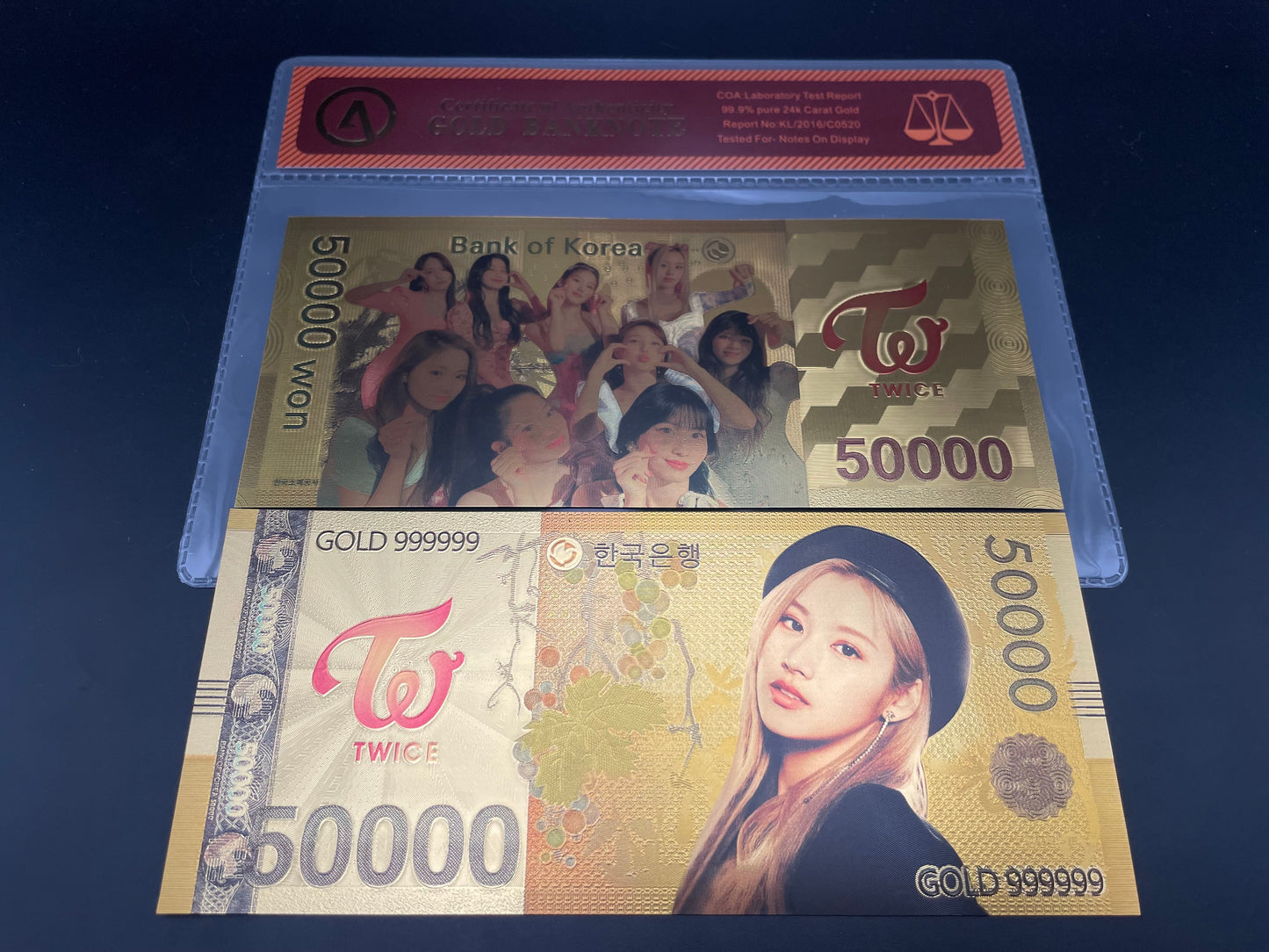 TWICE: 24k South Korean Won Gold Note