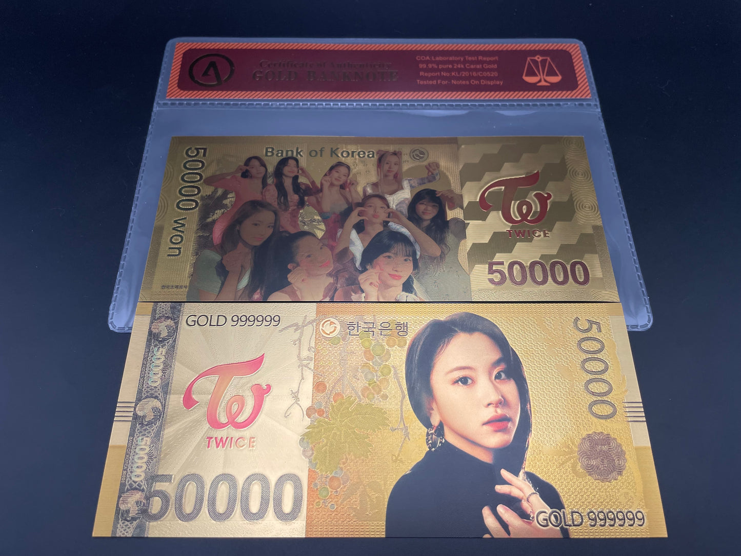 TWICE: 24k South Korean Won Gold Note