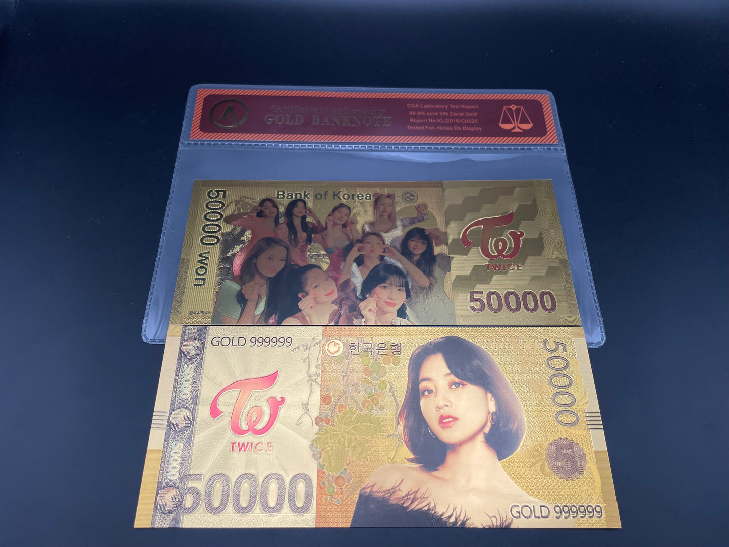 TWICE: 24k South Korean Won Gold Note