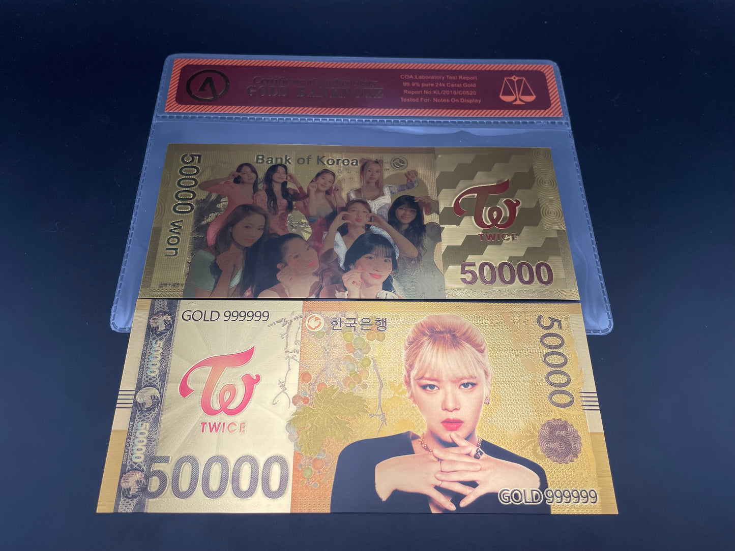 TWICE: 24k South Korean Won Gold Note