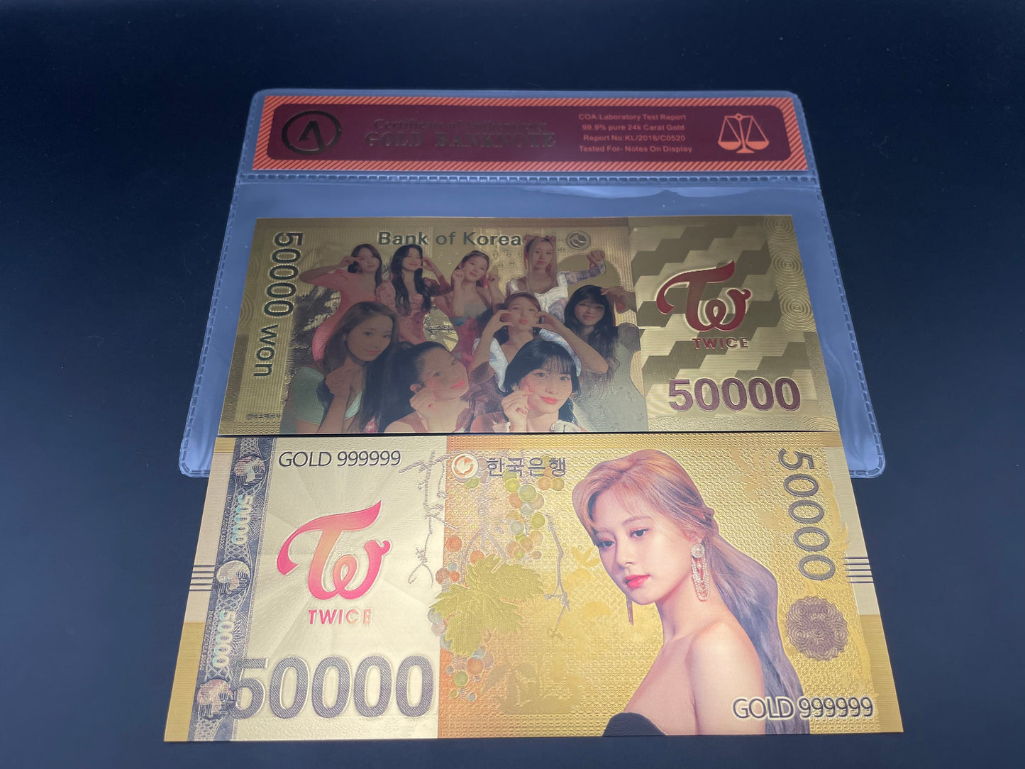 TWICE: 24k South Korean Won Gold Note
