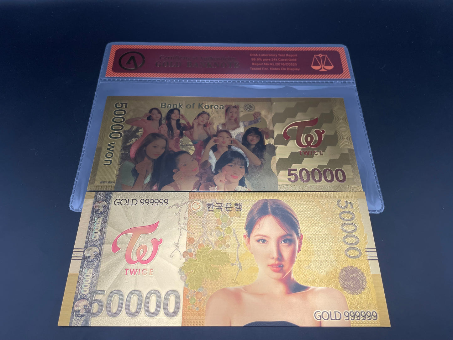 TWICE: 24k South Korean Won Gold Note