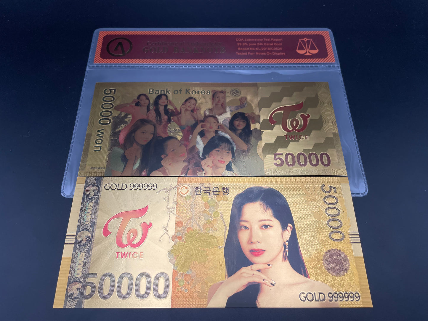 TWICE: 24k South Korean Won Gold Note