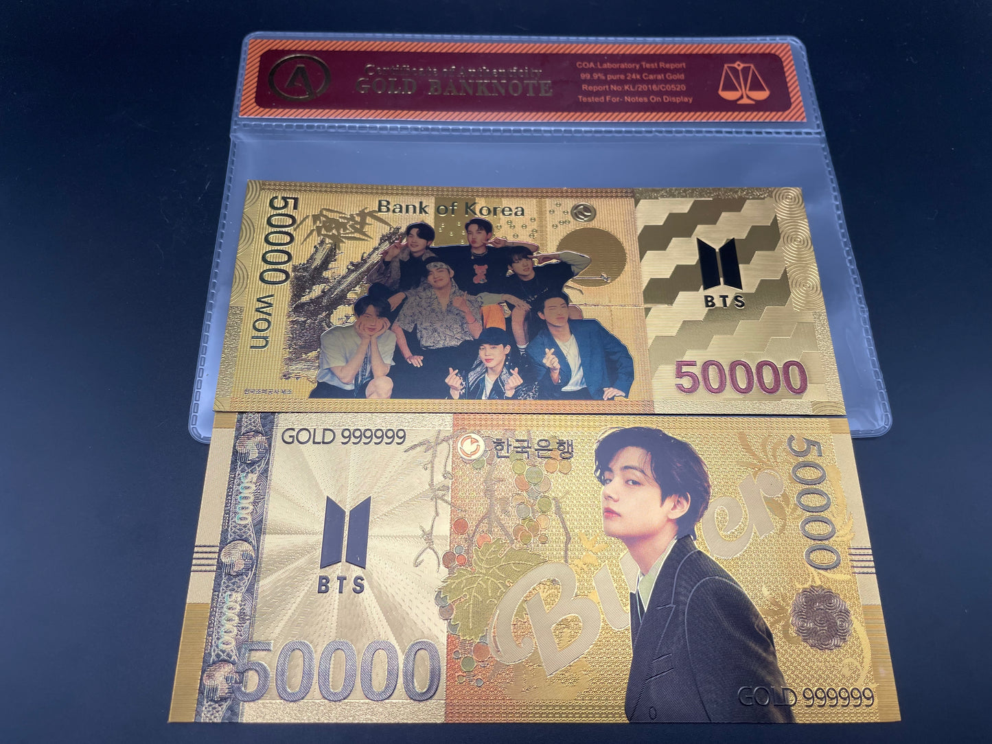 BTS: 24k South Korean Won Gold Note