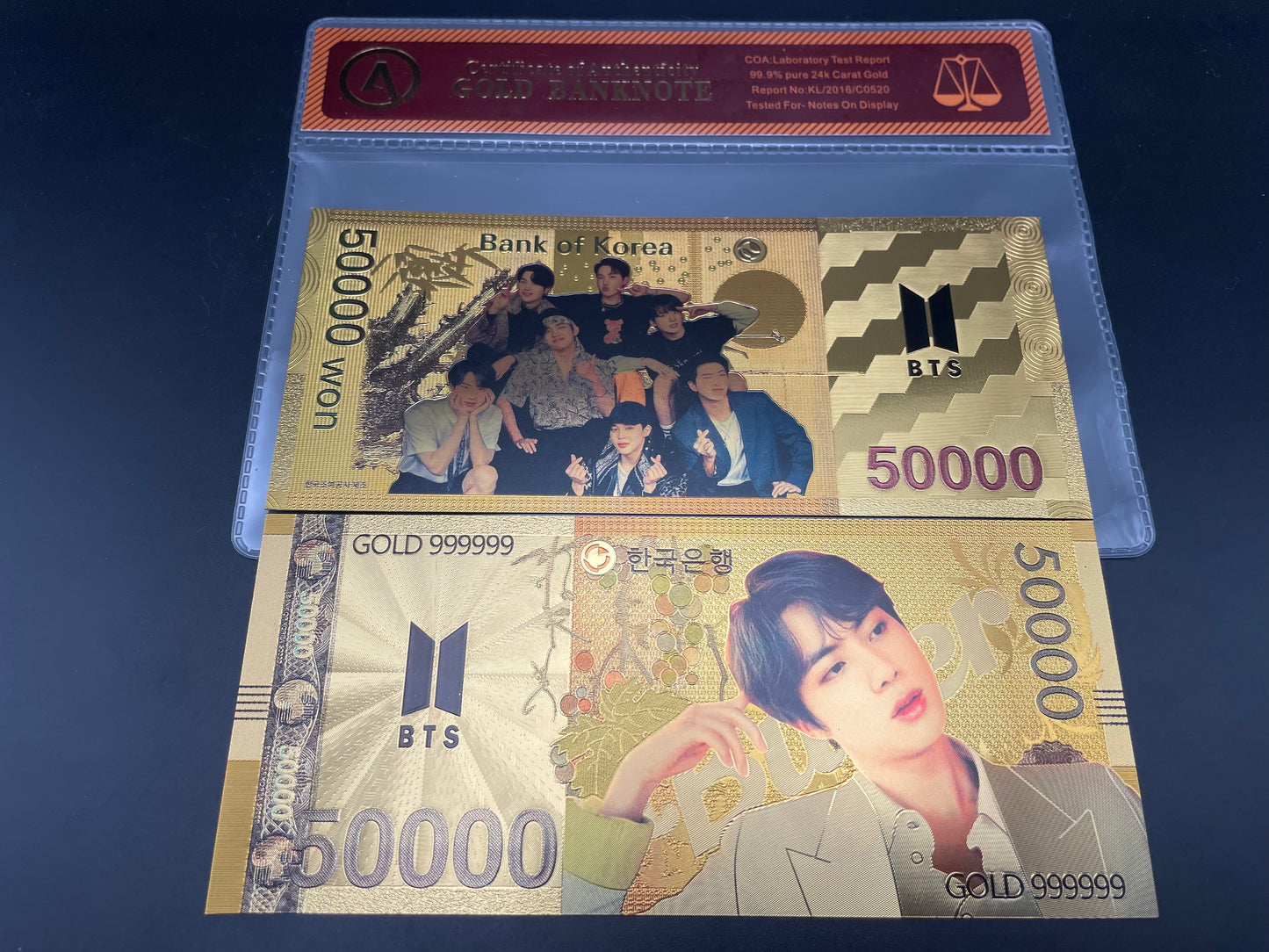 BTS: 24k South Korean Won Gold Note