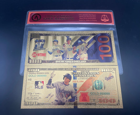 SHOHEI OHTANI GOLD BILL (DODGERS)