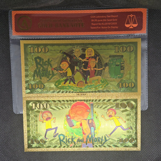RICK & MORTY GOLD BILL