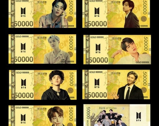 BTS: 24k South Korean Won Gold Note