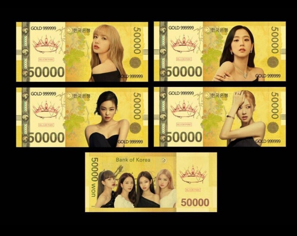 BLACKPINK: 24k South Korean Won Gold Note