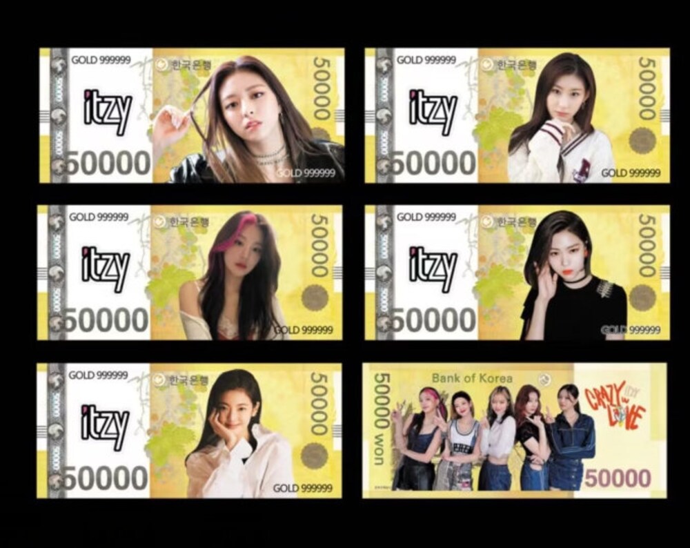 ITZY: 24k South Korean Won Gold Note