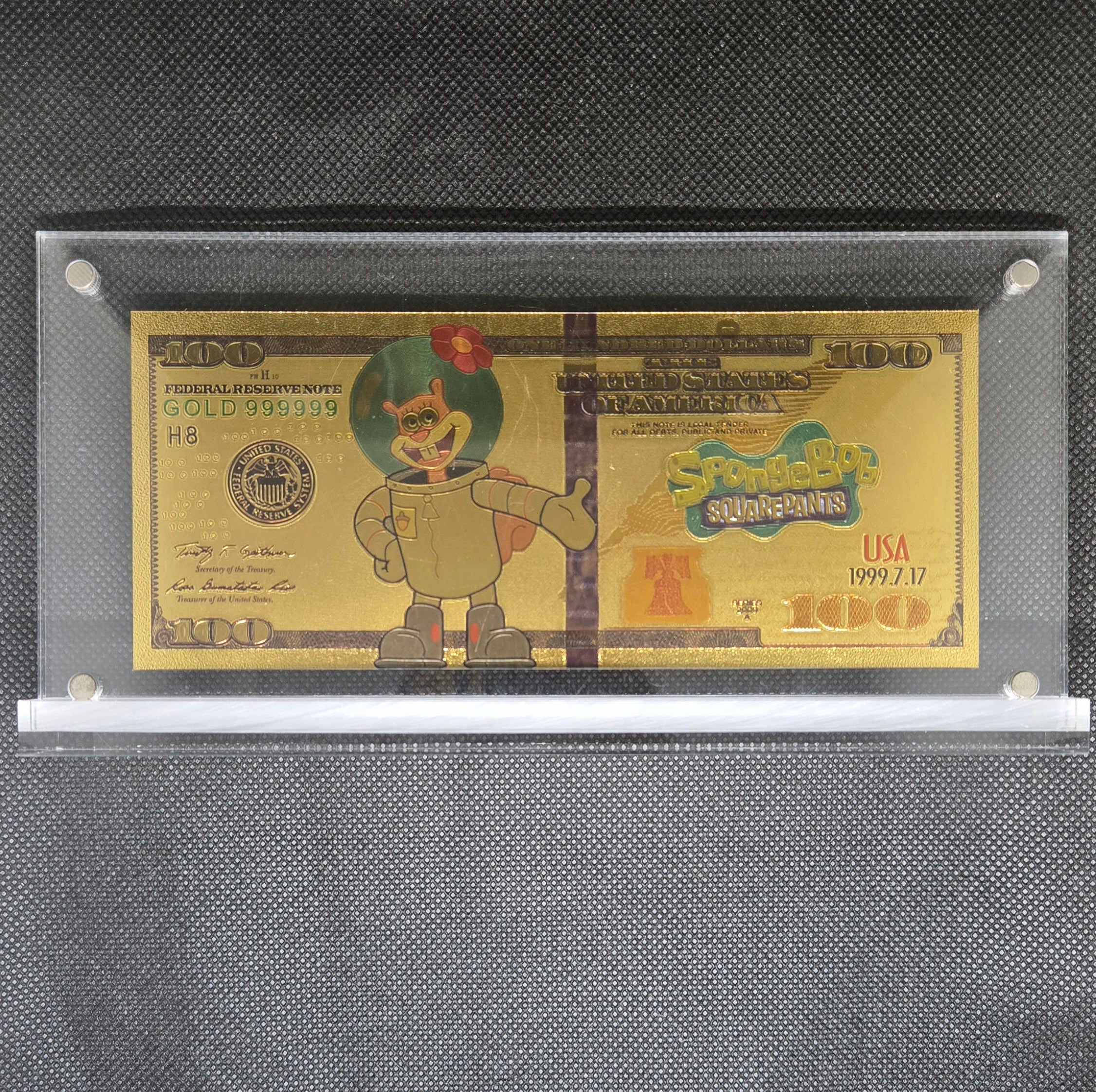 SpongeBob SquarePants $100 Novelty 24K Gold Foil Plated Note - Collectible GFN79