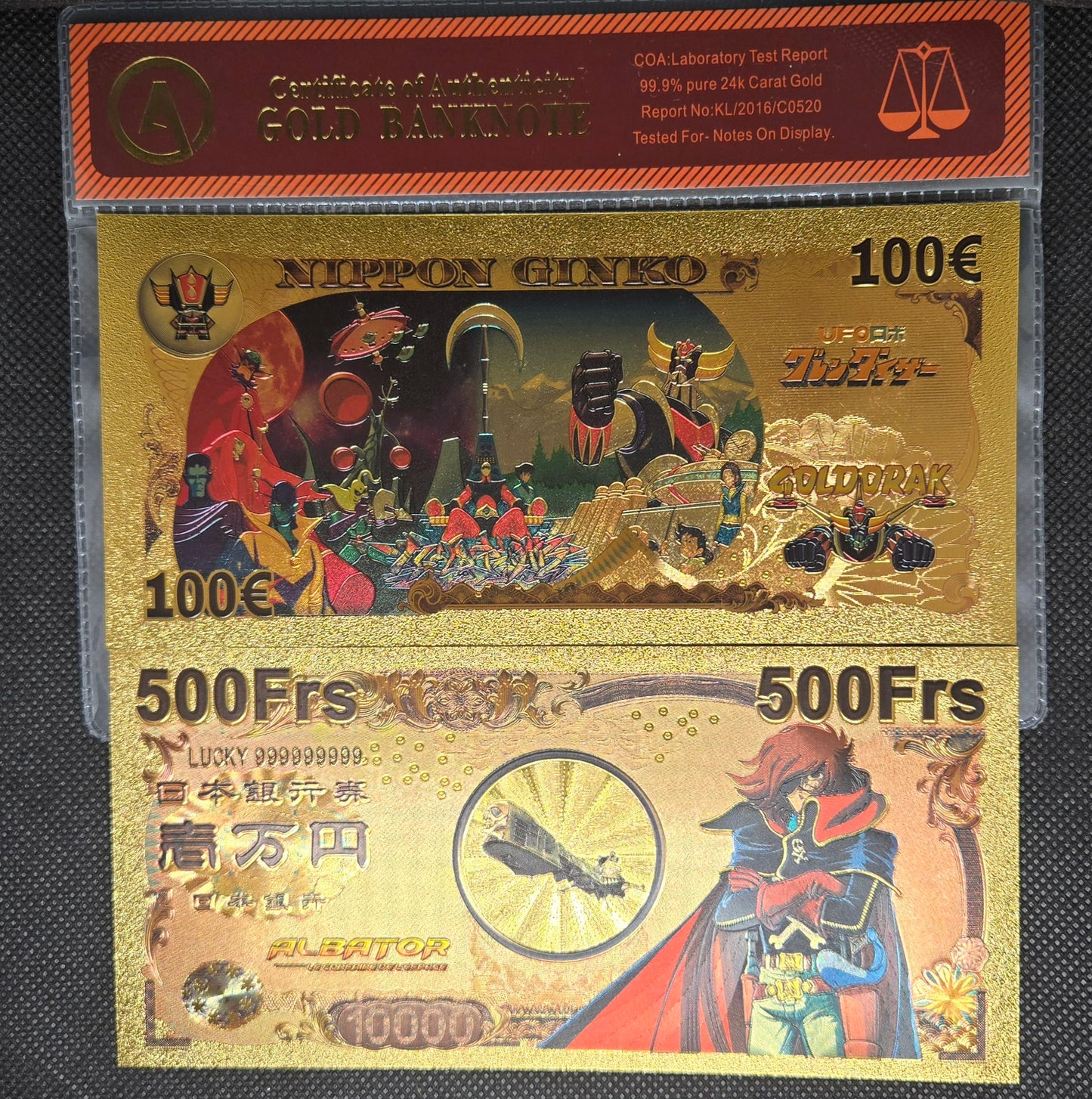UFO ROBOT GRENDIZER GOLD BILL