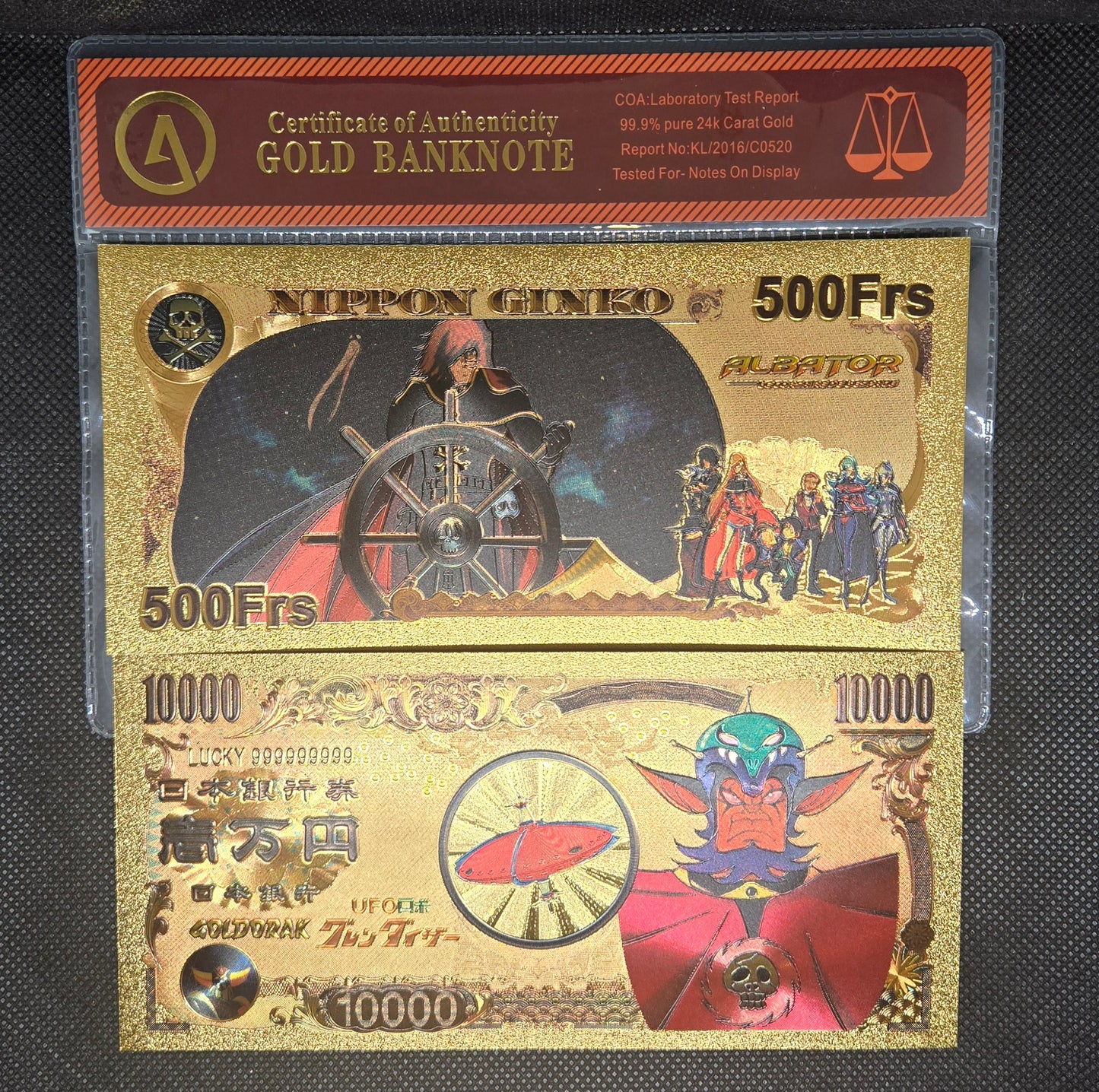 UFO ROBOT GRENDIZER GOLD BILL