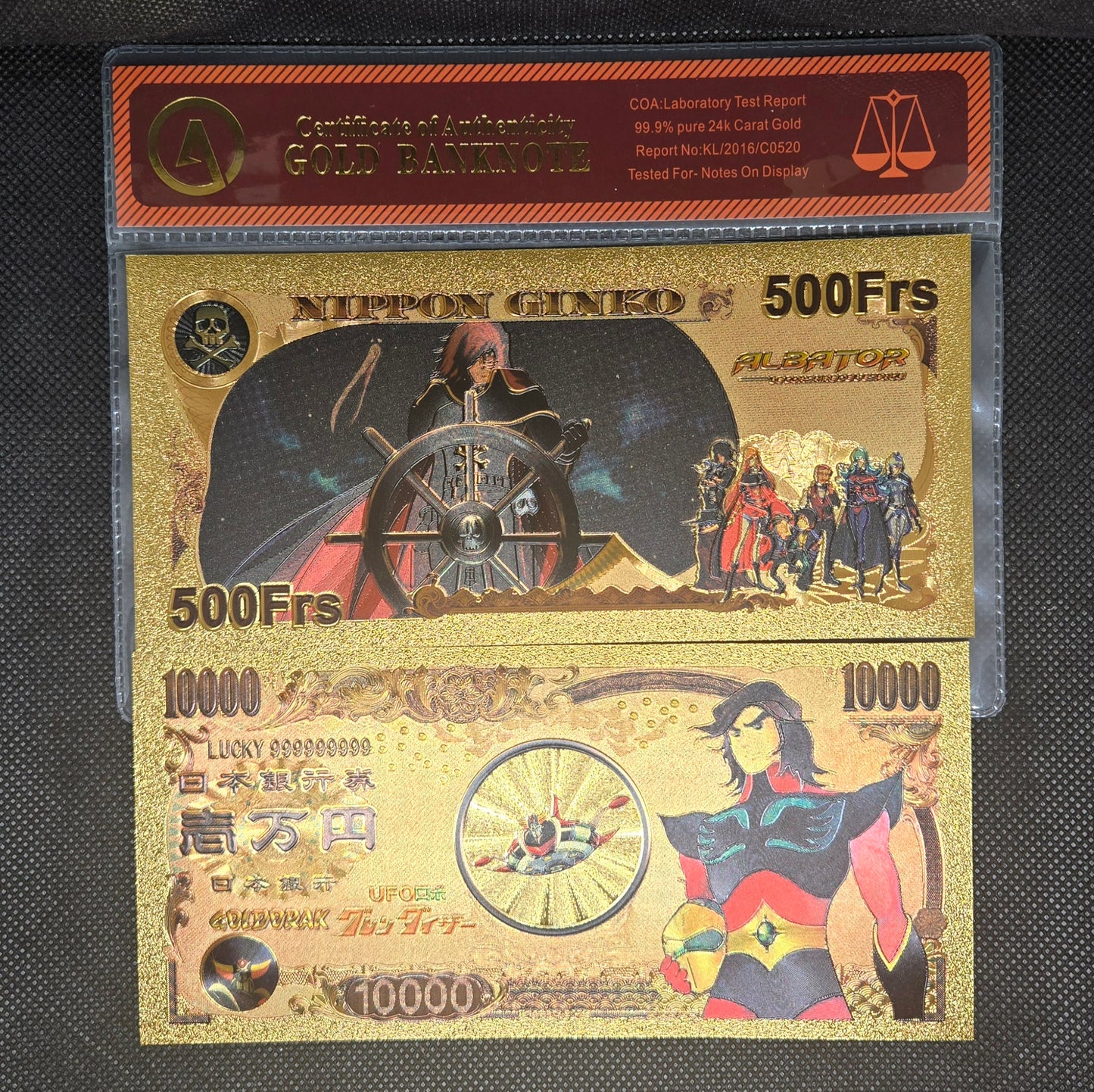 UFO ROBOT GRENDIZER GOLD BILL