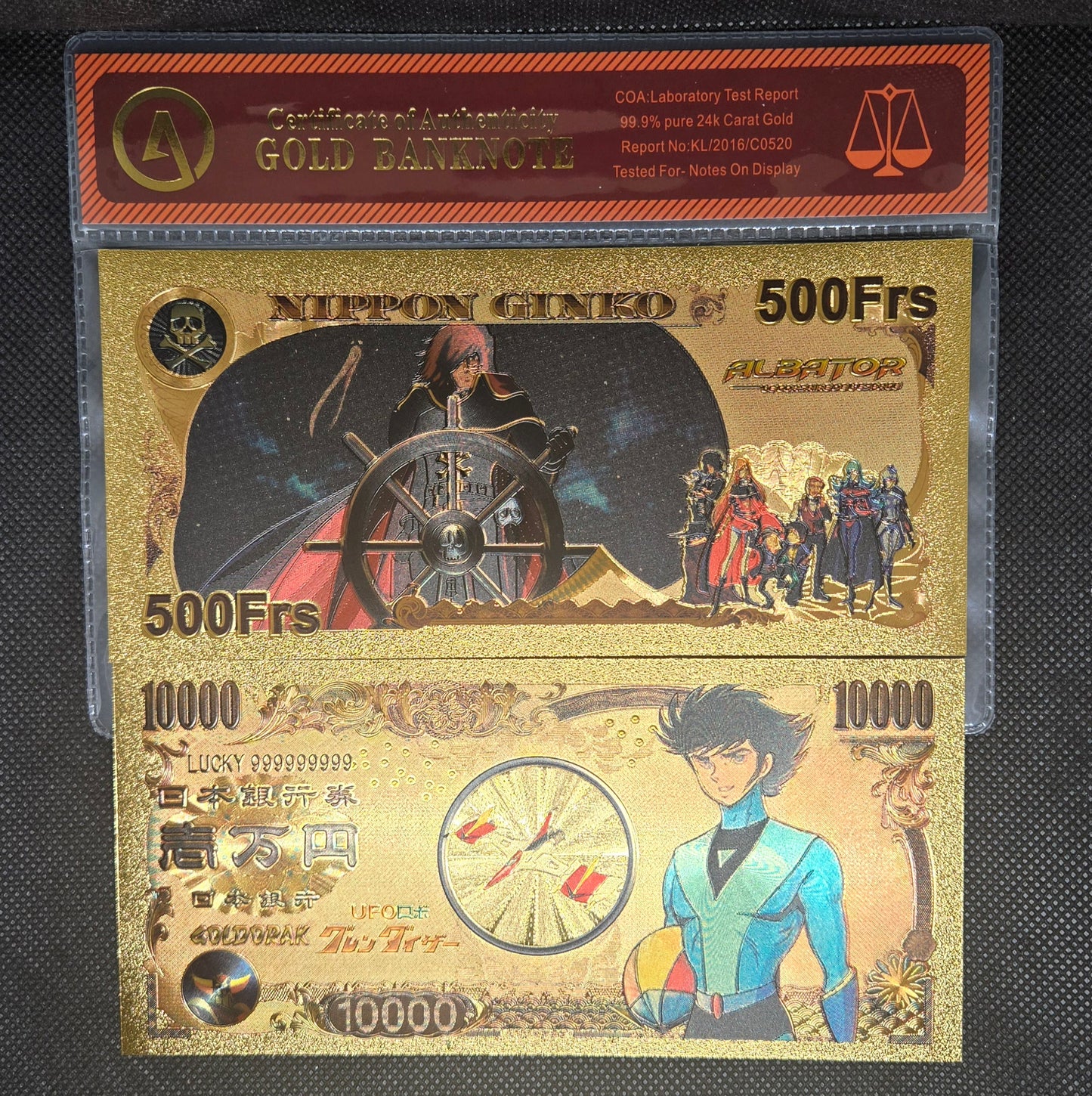 UFO ROBOT GRENDIZER GOLD BILL